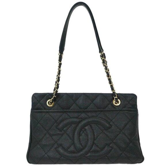 Chanel Black Calfskin Timeless CC Chain Tote Bag - Picture 1 of 10